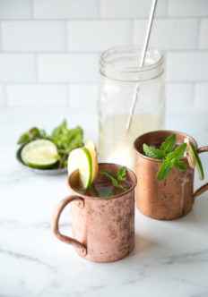 moscow mule with mint