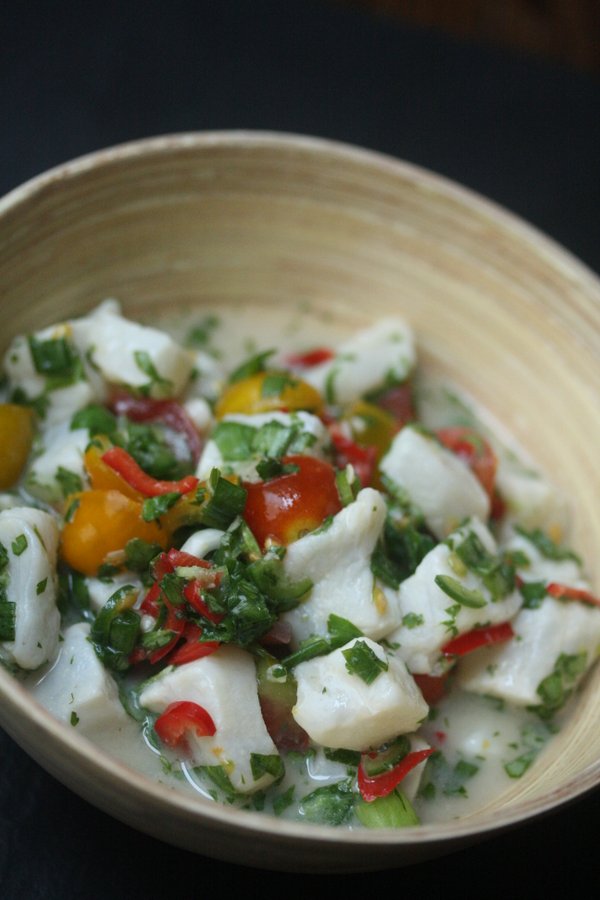 One of the best seafood dishes: Striped Bass Ceviche 