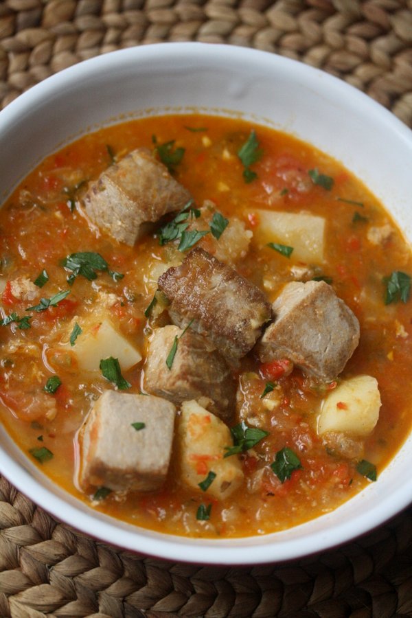 Marmitako - Basque Tuna Stew with Potatoes and Peppers