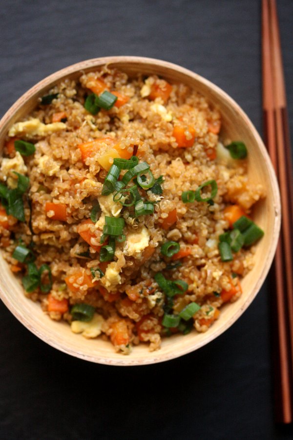 Quinoa Fried Rice - you can leave out the egg to make it vegan! 