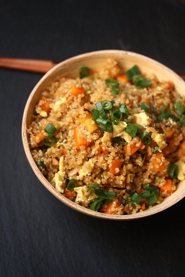 Fried Rice with Quinoa - a great weeknight stir-fry recipe! 