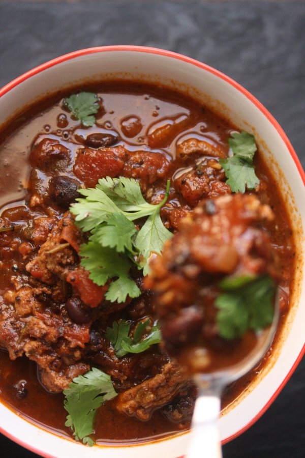 Healthy Turkey Chili Recipe with Black Beans and Jalapeno