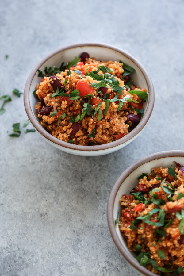 quinoa pilaf in a bowl