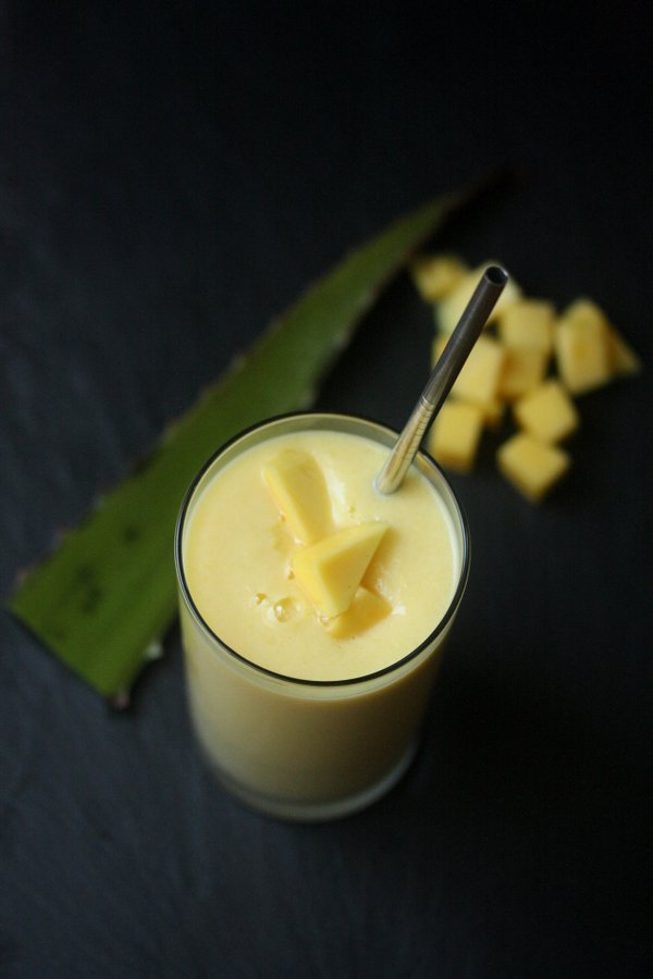 Mango Lassi Recipe with Kefir and Aloe Water | Indian Smoothie | Healthy, Dairy-Free