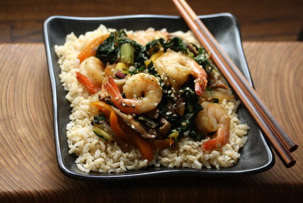 Sesame Shrimp Stir Fry Recipe with Summer Vegetables | Easy, Healthy