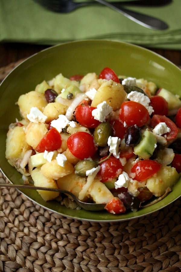 Healthy Greek Potato Salad with Olives and Feta | Quick & Easy | Gluten-Free Homemade