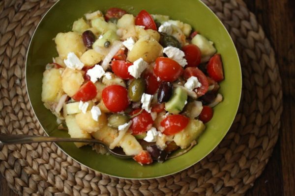 Healthy Greek Potato Salad with Olives and Feta | Quick & Easy | Gluten-Free Homemade