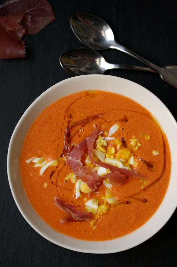 Salmorejo Cordobes - Creamy Spanish Gazpacho | Cold Tomato and Bread Soup Recipe | Gluten-Free, Healthy, Easy