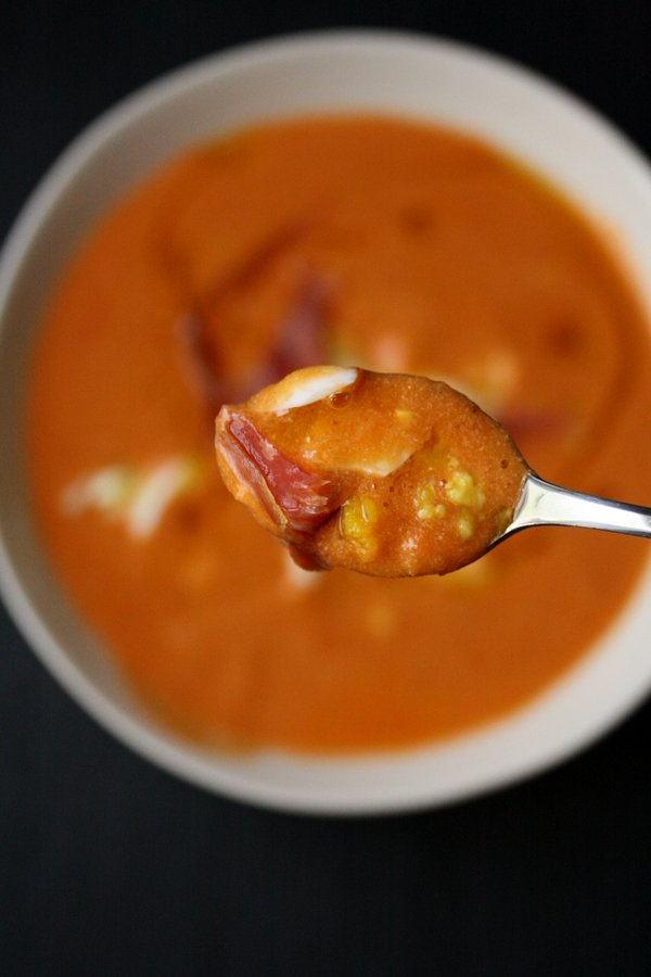 Salmorejo Cordobes - Creamy Spanish Gazpacho | Cold Tomato and Bread Soup Recipe | Gluten-Free, Healthy, Easy
