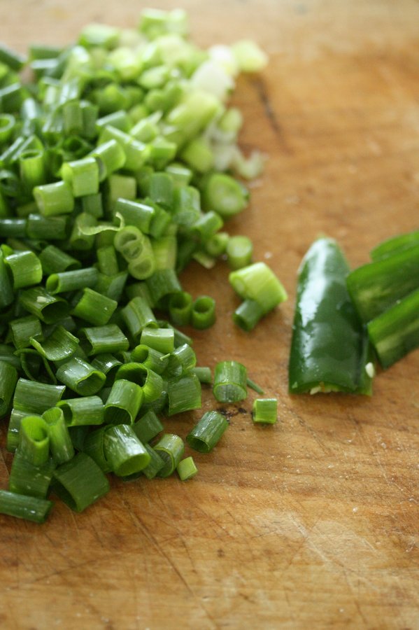 scallions and jalapenos