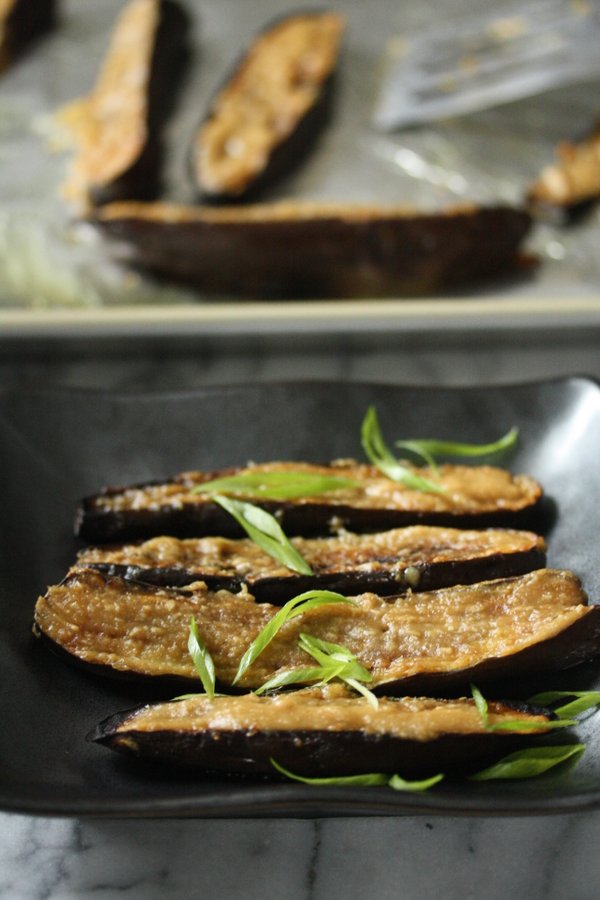 quick and easy Japanese eggplant. Gluten-free too!