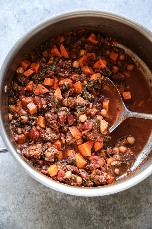 Lamb Chili Recipe With Sweet Potatoes Chickpeas And Moroccan Spices