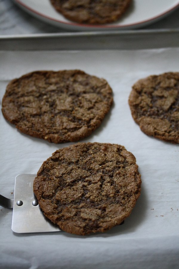 Giant chewy ginger cookies