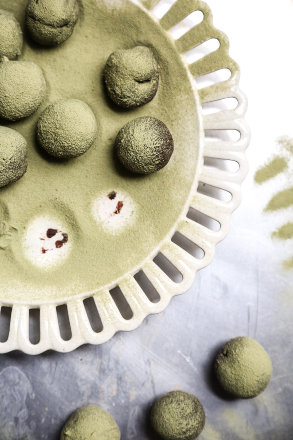 Matcha Green Tea Recipe | Dark Chocolate Vegan Truffles with Matcha | Gluten-Free