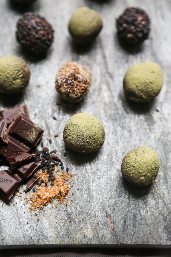 Green Tea Recipe | Dark Chocolate Vegan Truffles with Matcha | Gluten-Free