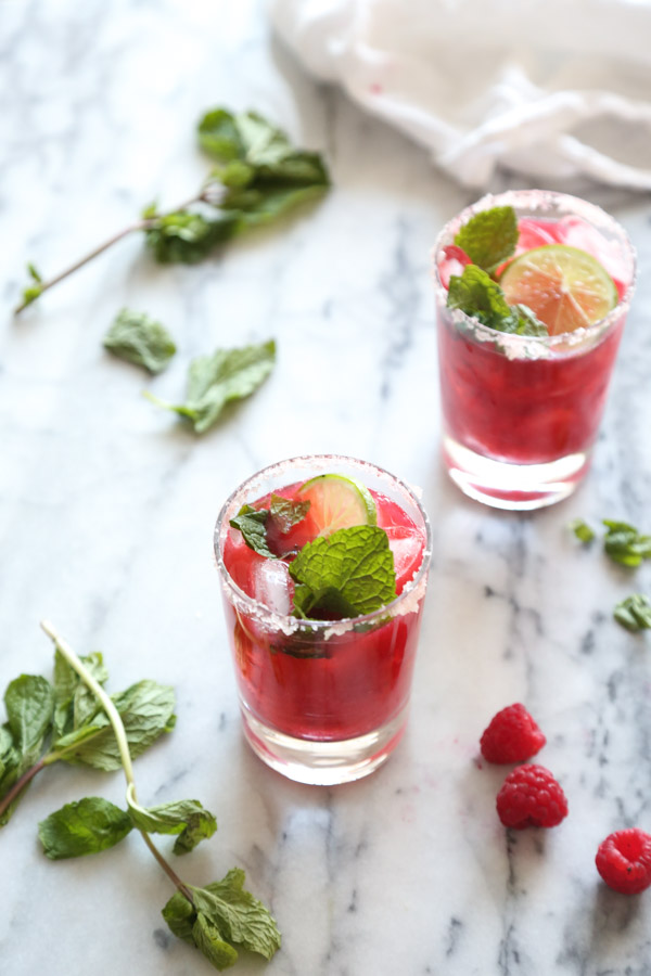 Raspberry Margaritas | A Play on a Raspberry Lime Rickey Recipe | www.feedmephoebe.com