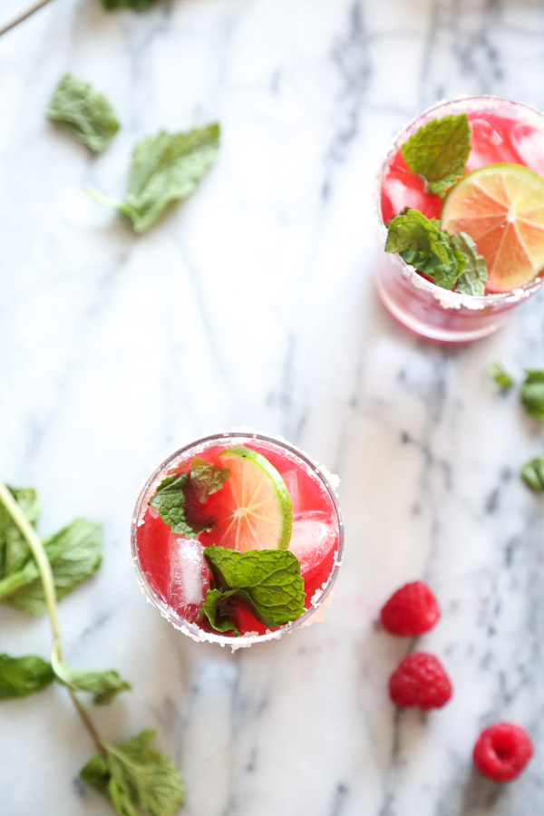 Raspberry Margarita Recipe | A Play on a Raspberry Lime Rickey | Drinks | www.feedmephoebe.com