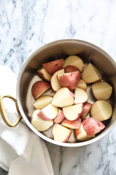 potatoes in a stock pot