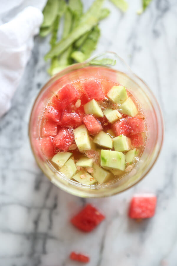 A Watermelon Kombucha Recipe with Cucumber (Tequila Optional!) | Healthy Drinks | Feed Me Phoebe