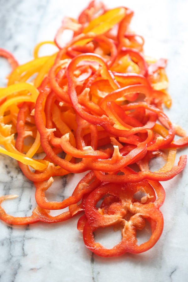 Spiralized Peppers | Feed Me Phoebe