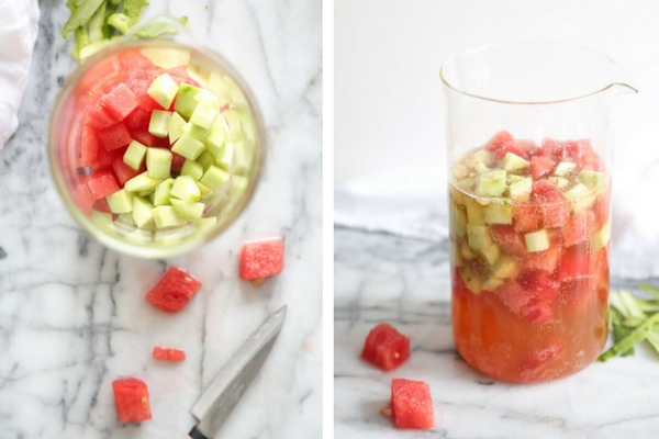 A Watermelon Kombucha Recipe with Cucumber (Tequila Optional!) | Healthy Drinks | Feed Me Phoebe