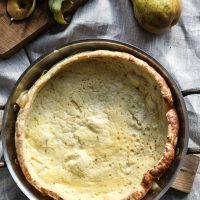 Gluten-Free Dutch Baby Recipe with Vanilla and Pear