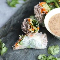 Fresh Soba Noodle Spring Rolls with Almond Butter Dipping Sauce from @CookieandKate #LoveRealFood Cookbook | Gluten-Free, Healthy, Vegetarian