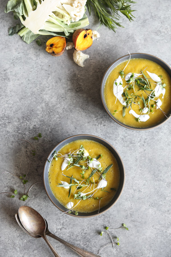 Golden Beet Soup Recipe with Tarragon Yogurt | Easy, Healthy, Gluten-Free, Vegetarian, #Whole30 Friendly