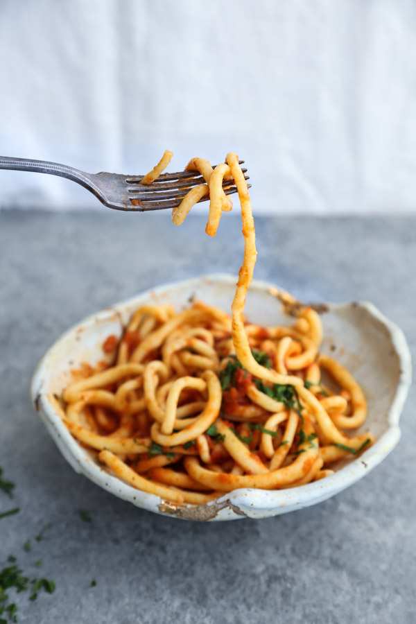 Homemade Gluten-Free Pasta Recipe - Tuscan Pici Spaghetti Noodles , Hand-Rolled!