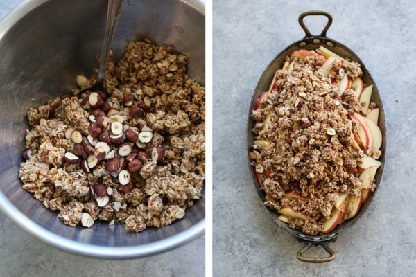 Gluten-Free Apple Crisp Recipe with an Irresistible Hazelnut Oat Crumble Topping | Healthy Desserts | #Thanksgiving #Holiday