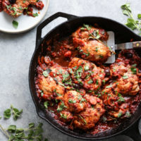 One Pan Low FODMAP Chicken Cacciatore