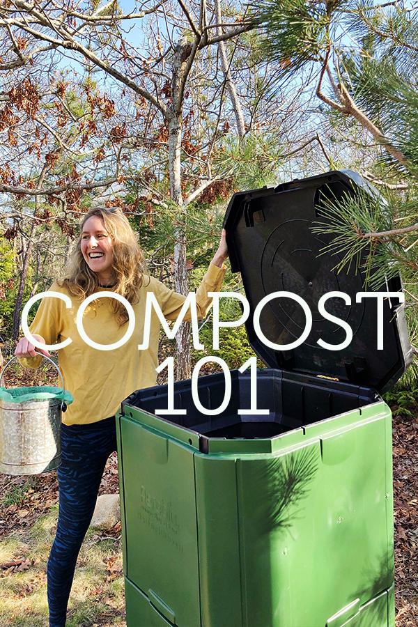 Aerobin compost system in a garden