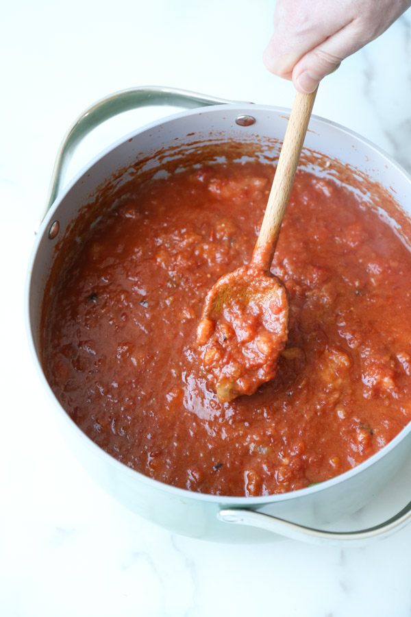 pappa al pomodoro tuscan tomato soup in a pot