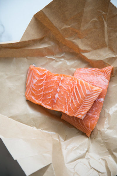 salmon in paper