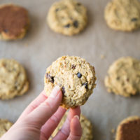 Healthy breakfast cookies on a sheet pan