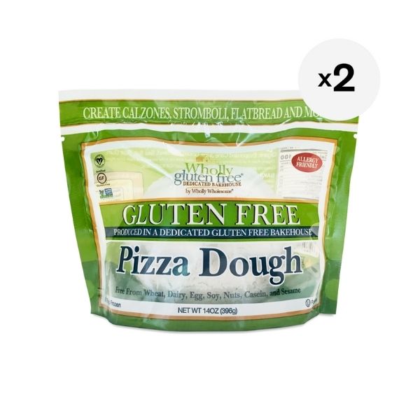 Wholly Wholesome frozen gluten-free pizza dough in a bag