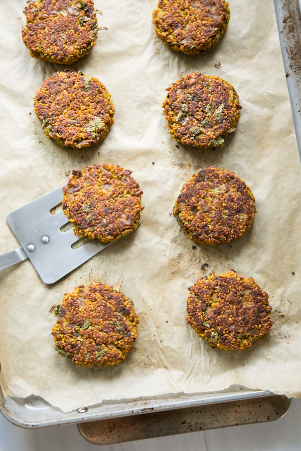the best gluten-free red lentil burgers recipe with mint raita and quinoa