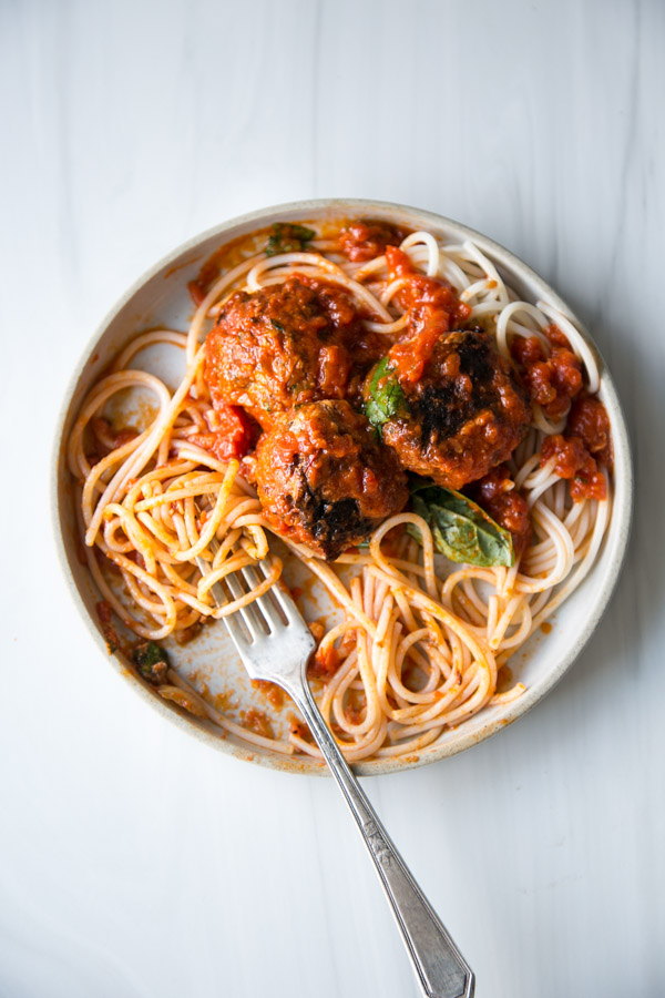 Gluten-Free Beef Meatballs in Spicy Tomato Sauce (Dairy-Free, Quick, Easy)