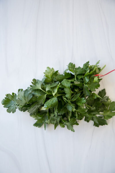 parsley on a counter