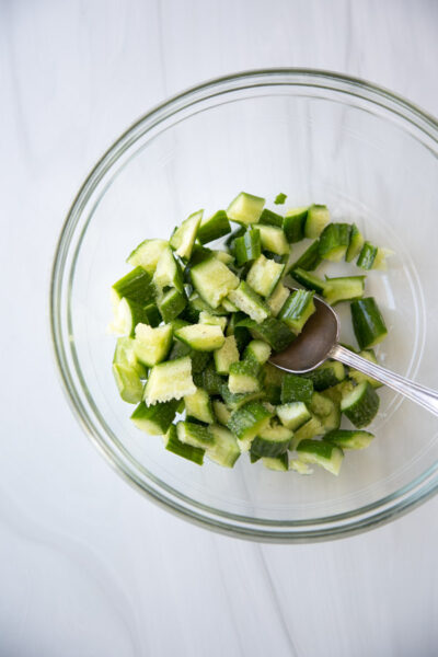 cucumber in bowl